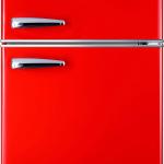 Galanz GLR31TRDER Retro Compact Refrigerator with Freezer Mini Fridge with Dual Doors, Adjustable Mechanical Thermostat, 3.1 Cu Ft, Red