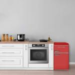 Galanz GLR31TRDER Retro Compact Refrigerator with Freezer Mini Fridge with Dual Doors, Adjustable Mechanical Thermostat, 3.1 Cu Ft, Red